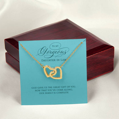 Daughter-In-Law Gift On Wedding Day Future Daughter In Law Wedding Gift For Bride From Mother Or Father In Law Interlocking Hearts Necklace