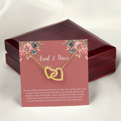 Aunt & Niece Incredible Connection Interlocked Hearts Necklace Interlocking Hearts Necklace