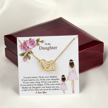 Gift For Daughter From Mon Daughter - Necklace Interlocking Hearts Necklace