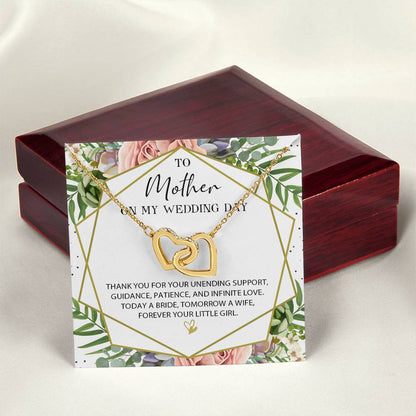 Gift For Mom On Wedding Day Necklace Mother Wedding Gift Necklace Mom Wedding Interlocking Hearts Necklace Thank You Momther Wedding Gift