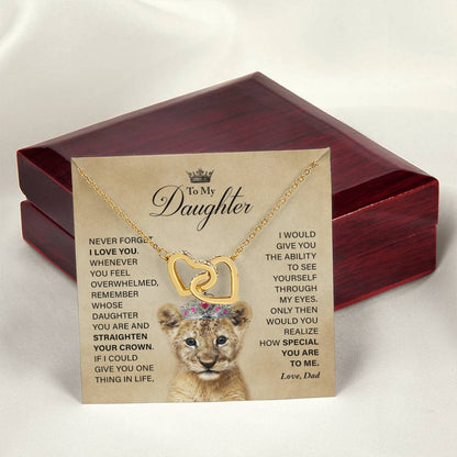 Daughter - How Special You Are To Me- Necklace Interlocking Hearts Necklace