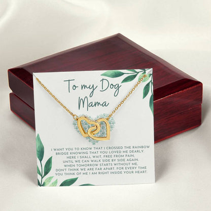 4. Dog Mama Interlocking Hearts Necklace