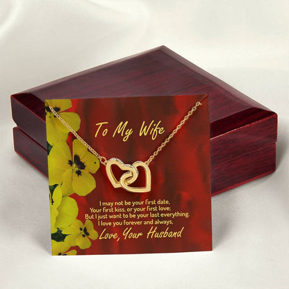 To My Wife Necklace Husband To Wife Gift For My Wife Romantic Wife Gift Wife Birthday Surprise Wife Appreciation Necklace For My Wife Interlocking Hearts Necklace