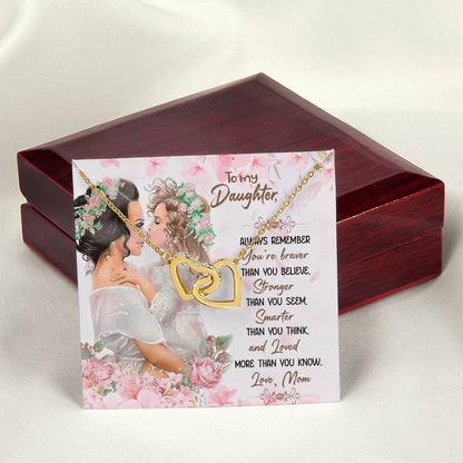 Gift For Daughter From Mom Interlocking Hearts Necklace