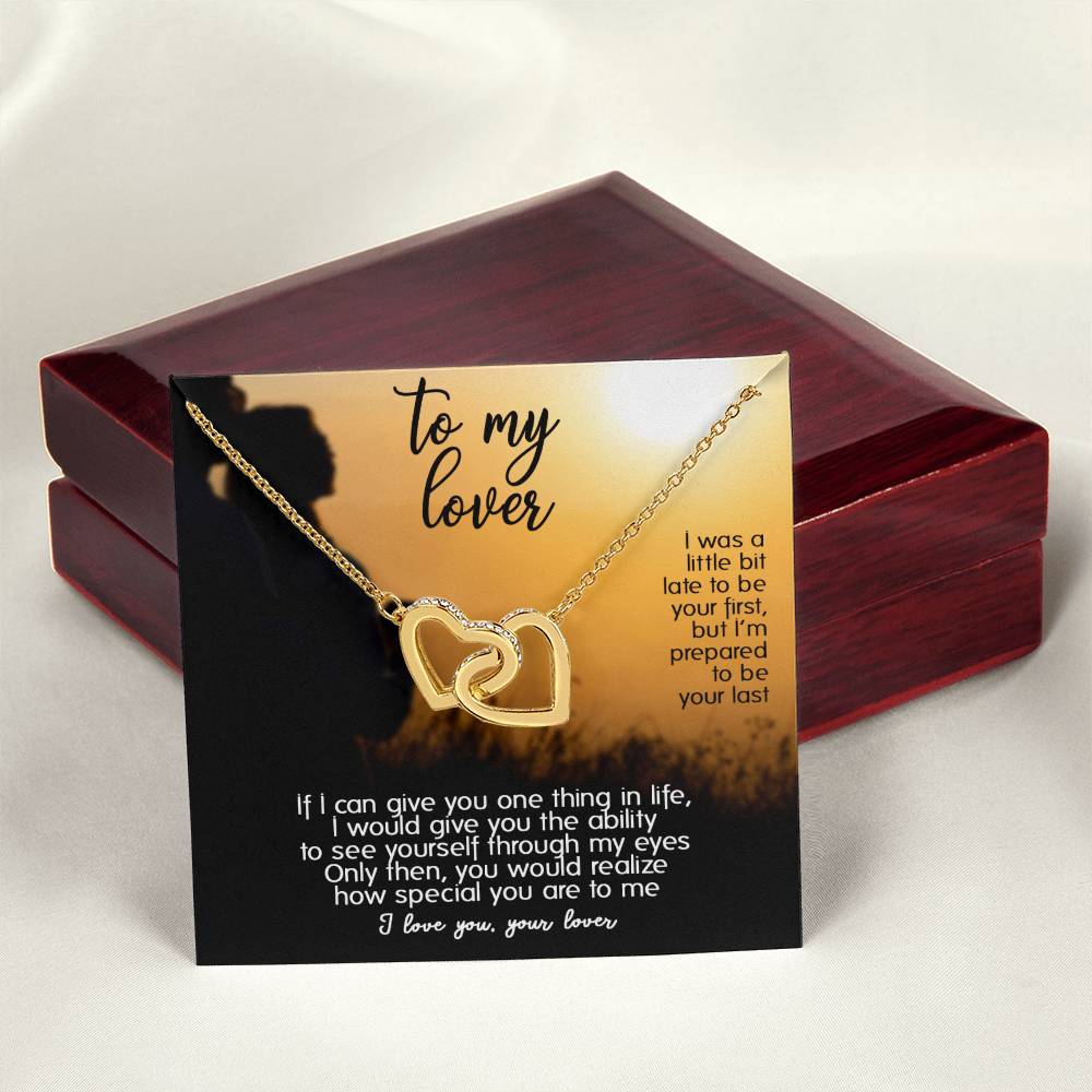 Unique Lover'S Gift - Two Hearts Necklace Interlocking Hearts Necklace