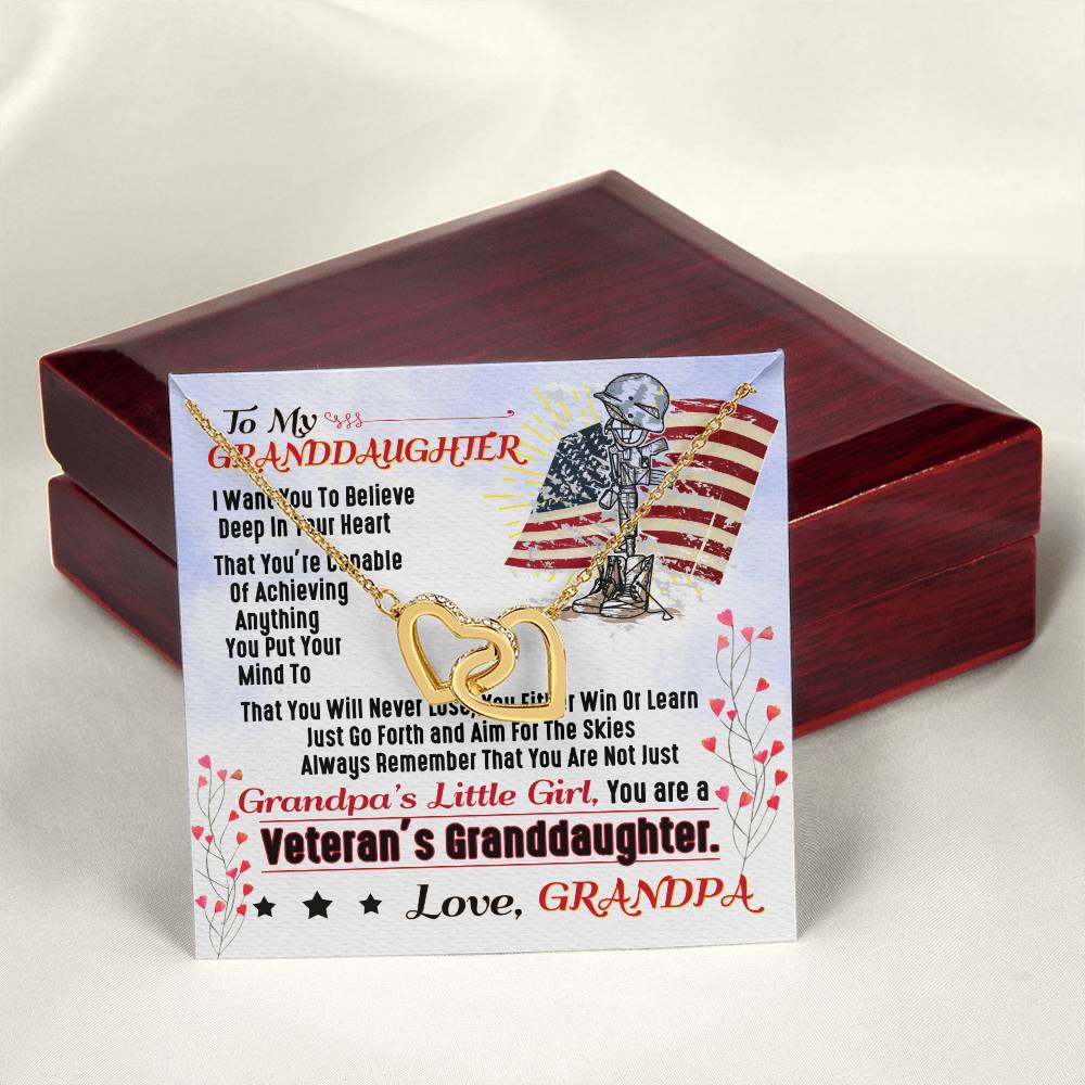 Veteran'S Granddaughter - Interlocking Heart Necklace Interlocking Hearts Necklace