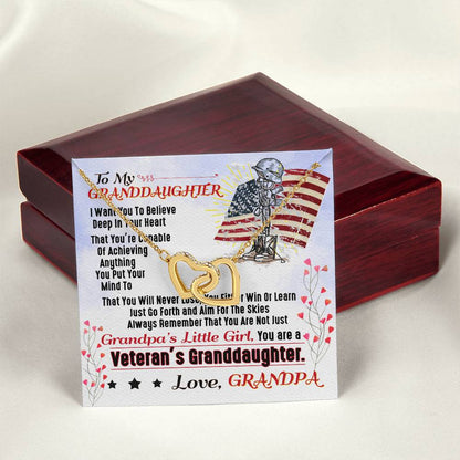 Veteran'S Granddaughter - Interlocking Heart Necklace Interlocking Hearts Necklace
