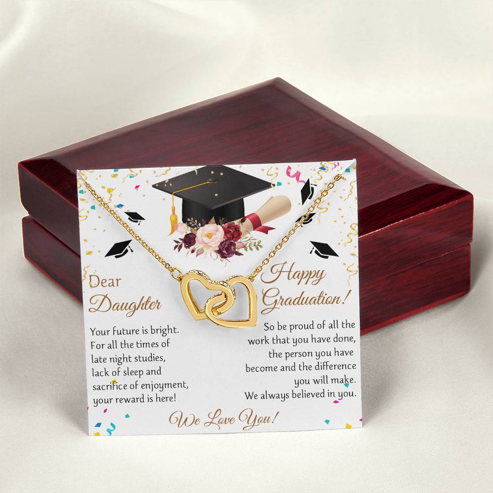 Class Of 2021 - Limited Edition Graduation Necklace - Gdt12 Interlocking Hearts Necklace