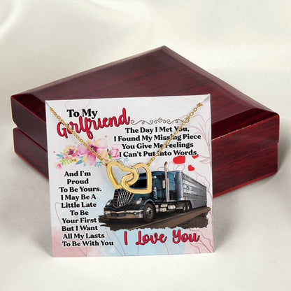 Trucker'S Girlfriend- Interlocking Necklace Interlocking Hearts Necklace