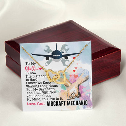 Aircraft Mechanic'S Girlfriend - Interlocking Heart Necklace Interlocking Hearts Necklace