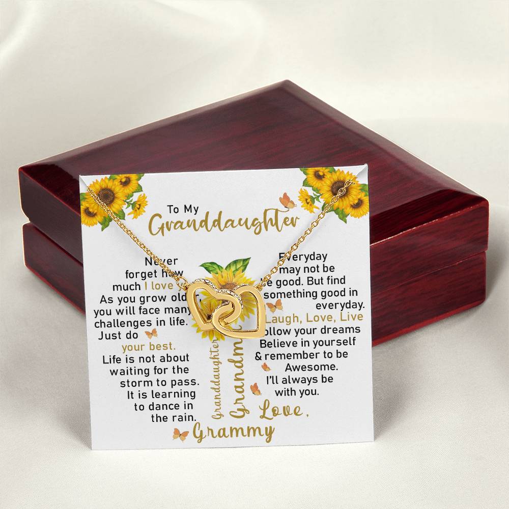 Gift For Granddaughter - Interlocked Hearts Necklace Interlocking Hearts Necklace