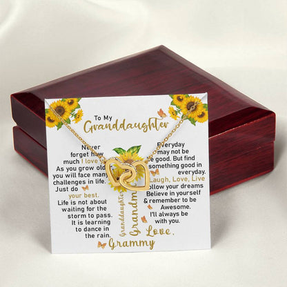 Gift For Granddaughter - Interlocked Hearts Necklace Interlocking Hearts Necklace