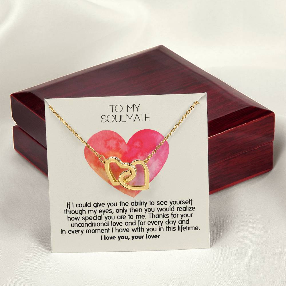 Unique Necklace For Your Soulmate - Give The Gift Of Love Interlocking Hearts Necklace