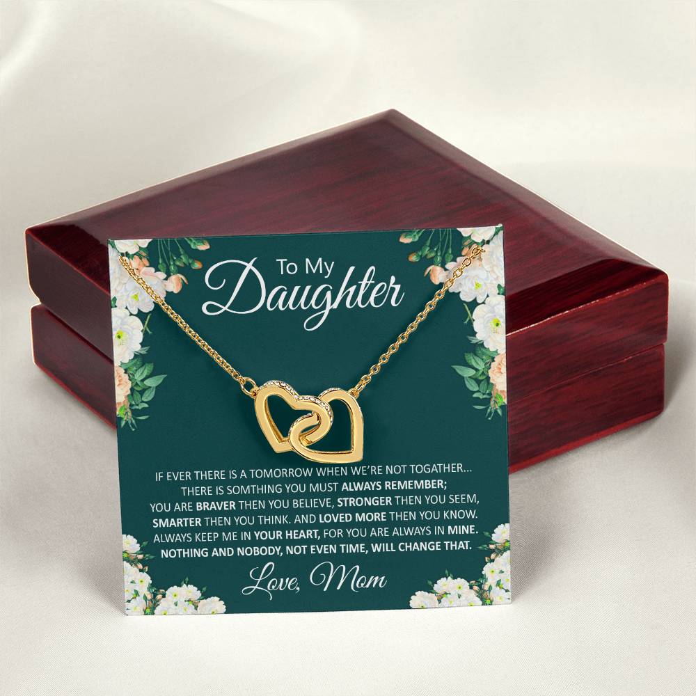 Gift For Daughter From Mom Interlocking Hearts Necklace