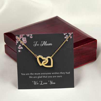 We Love Mum Interlocking Hearts Necklace