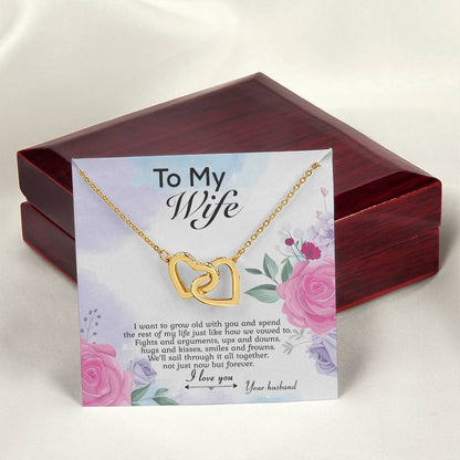 We'Ll Sail Through Together Interlocking Hearts Necklace