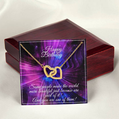 Two Hearts Necklace Interlocking Hearts Necklace