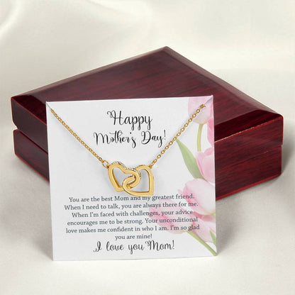 You Are The Best Mom - Happy Mother'S Day Necklace Interlocking Hearts Necklace