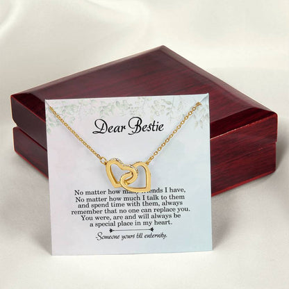 Dear Bestie No Matter How Many Friends I Have Interlocking Heart Necklace Interlocking Hearts Necklace