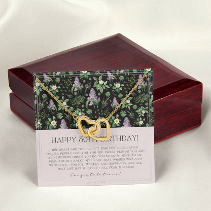 30Th Birthday Gifts For Women Necklace For Her 3 Decade Jewelry 30 Years Old 30Th Birthday Gift Necklace Jewelry Gift For Her Interlocking Hearts Necklace