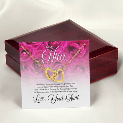 From Your Aunt-Promise To Love You Interlocking Bracelet Interlocking Hearts Necklace