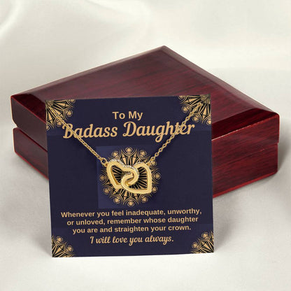 Best Daughter Gifts Interlocking Hearts Necklace