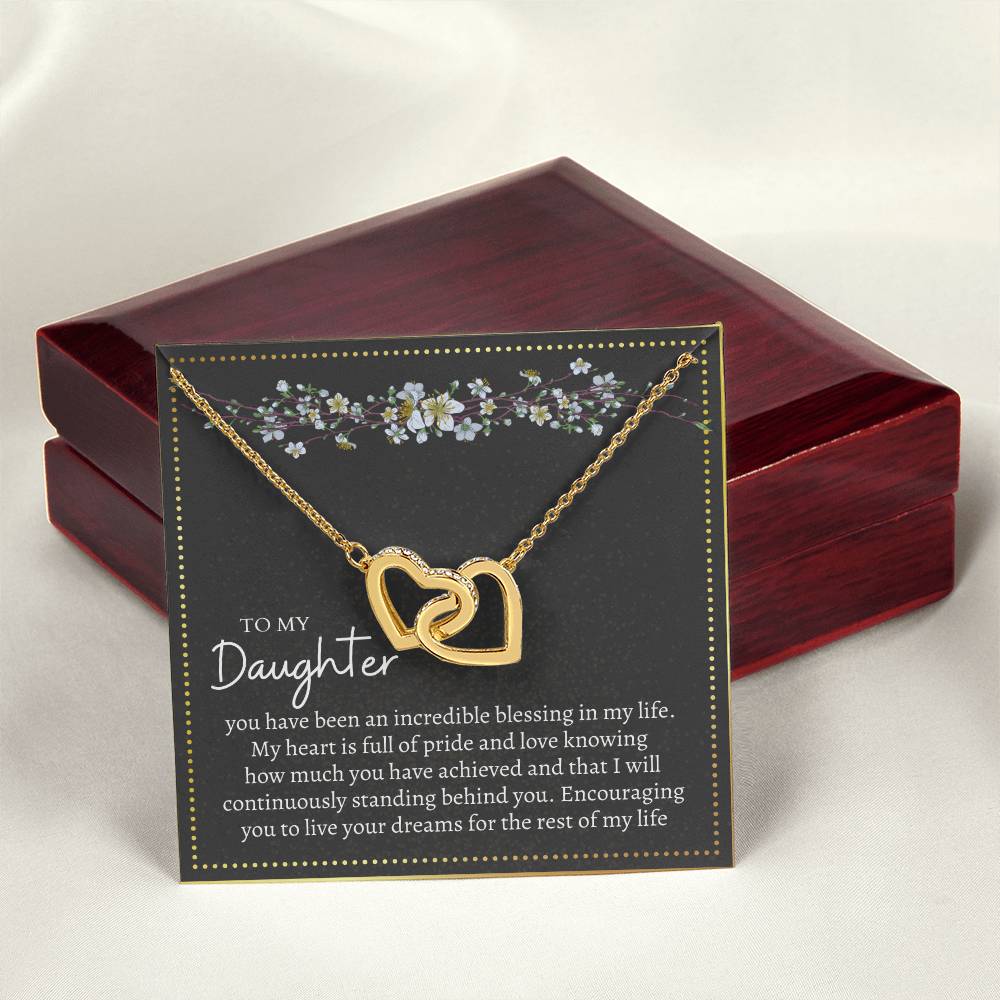 Gift For Daughter Interlocking Hearts Necklace