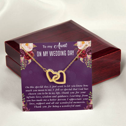 Aunt Of The Bride Interlocking Hearts Necklace Gift Aunt Wedding Gift From Bride Wedding Gift From Bride And Groom Aunt Necklace Gift