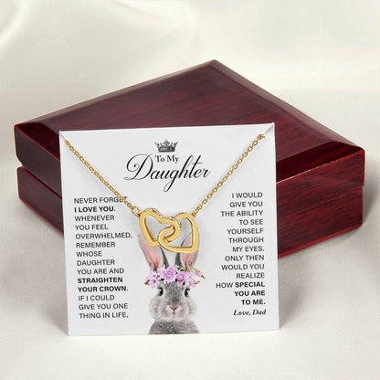 Daughter - How Special You Are To Me- Necklace Interlocking Hearts Necklace