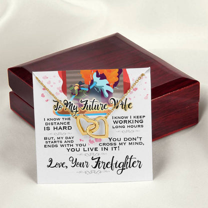 Firefighter'S Future Wife - Interlocking Heart Necklace Interlocking Hearts Necklace