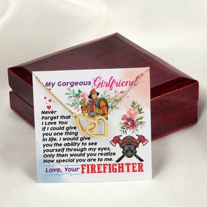Firefighter'S Girl - Interlocking Heart Necklace Interlocking Hearts Necklace