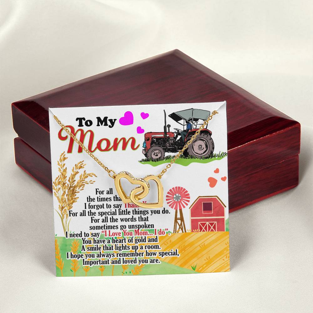 Farmer'S Mom - Interlocking Heart Necklace Interlocking Hearts Necklace