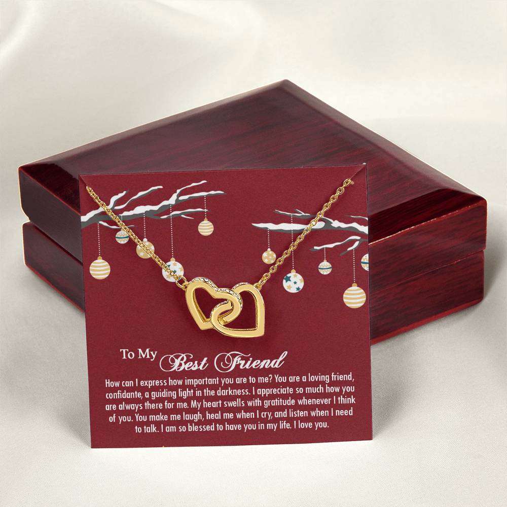 Best Friend Gift Jewelry Friend - Necklace Interlocking Hearts Necklace