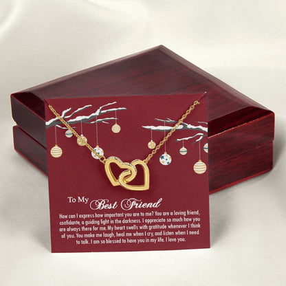 Best Friend Gift Jewelry Friend - Necklace Interlocking Hearts Necklace