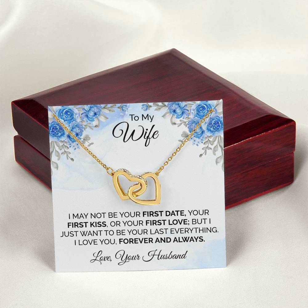 To My Wife Interlocking Hearts Necklace