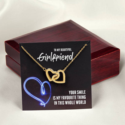 Your Smile Is My Favourite Thing In This Whole Word - Interlocking Hearts Interlocking Hearts Necklace