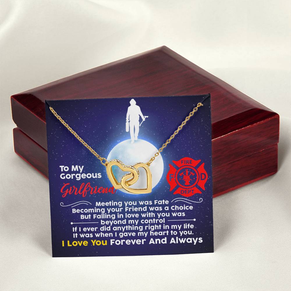 Firefighter'S Girlfriend - Interlocking Heart Necklace Interlocking Hearts Necklace
