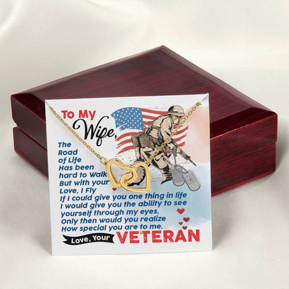 Veteran'S Wife - Interlocking Heart Necklace Interlocking Hearts Necklace