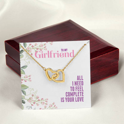 Beautiful Necklace Gift For Girlfriend Interlocking Hearts Necklace