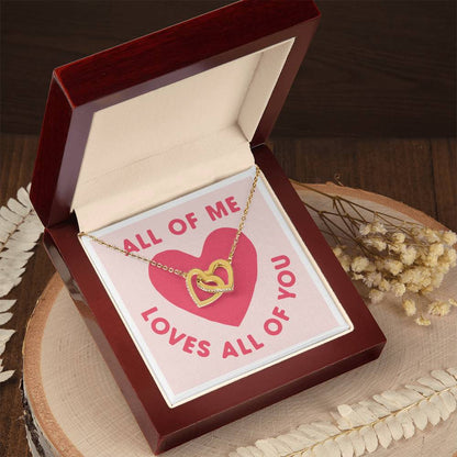 All Of Me Loves All Of You Interlocking Hearts Necklace