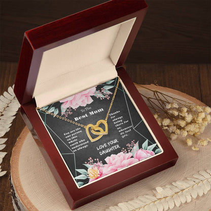 To The Best Mom Interlocking Hearts Necklace