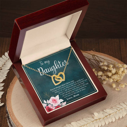 Daughter'S Gift - Never Forget That I Love You - Interlocking Hearts Interlocking Hearts Necklace