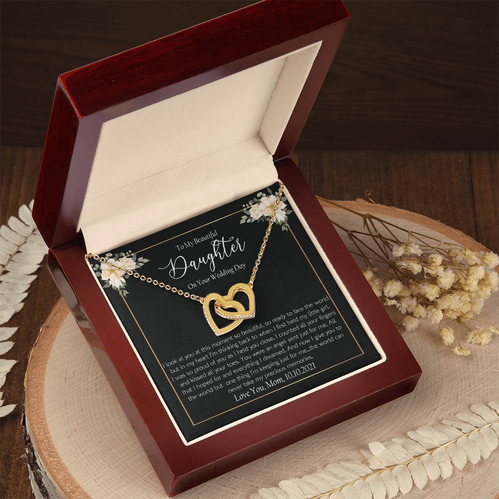 Daugther Wedding Interlocking Hearts Necklace