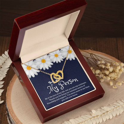 You Are My Person Interlocking Hearts Necklace