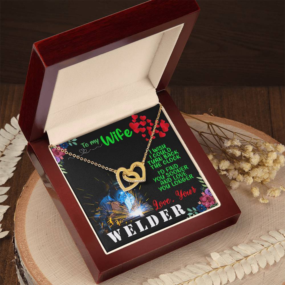 Welder'S Wife Interlocking Heart Necklace Interlocking Hearts Necklace