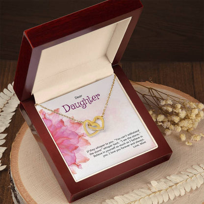 Two Hearts Interlocking Necklace For Daughter Interlocking Hearts Necklace