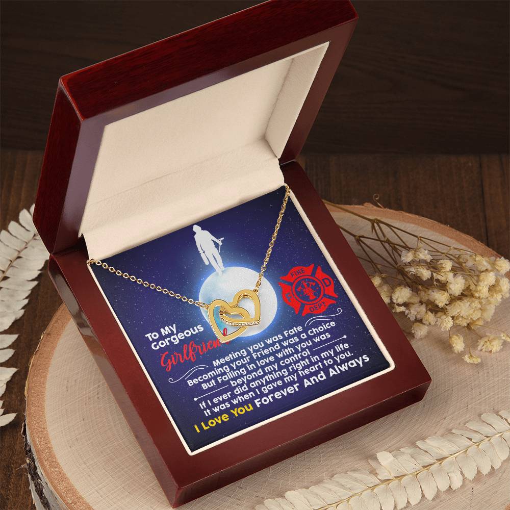 Firefighter'S Girlfriend - Interlocking Heart Necklace Interlocking Hearts Necklace
