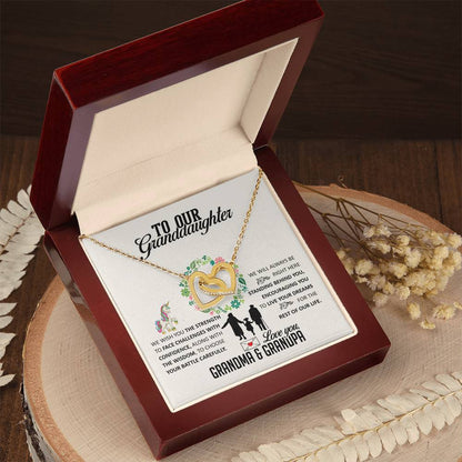 To Our Granddaughter Interlocking Hearts Necklace