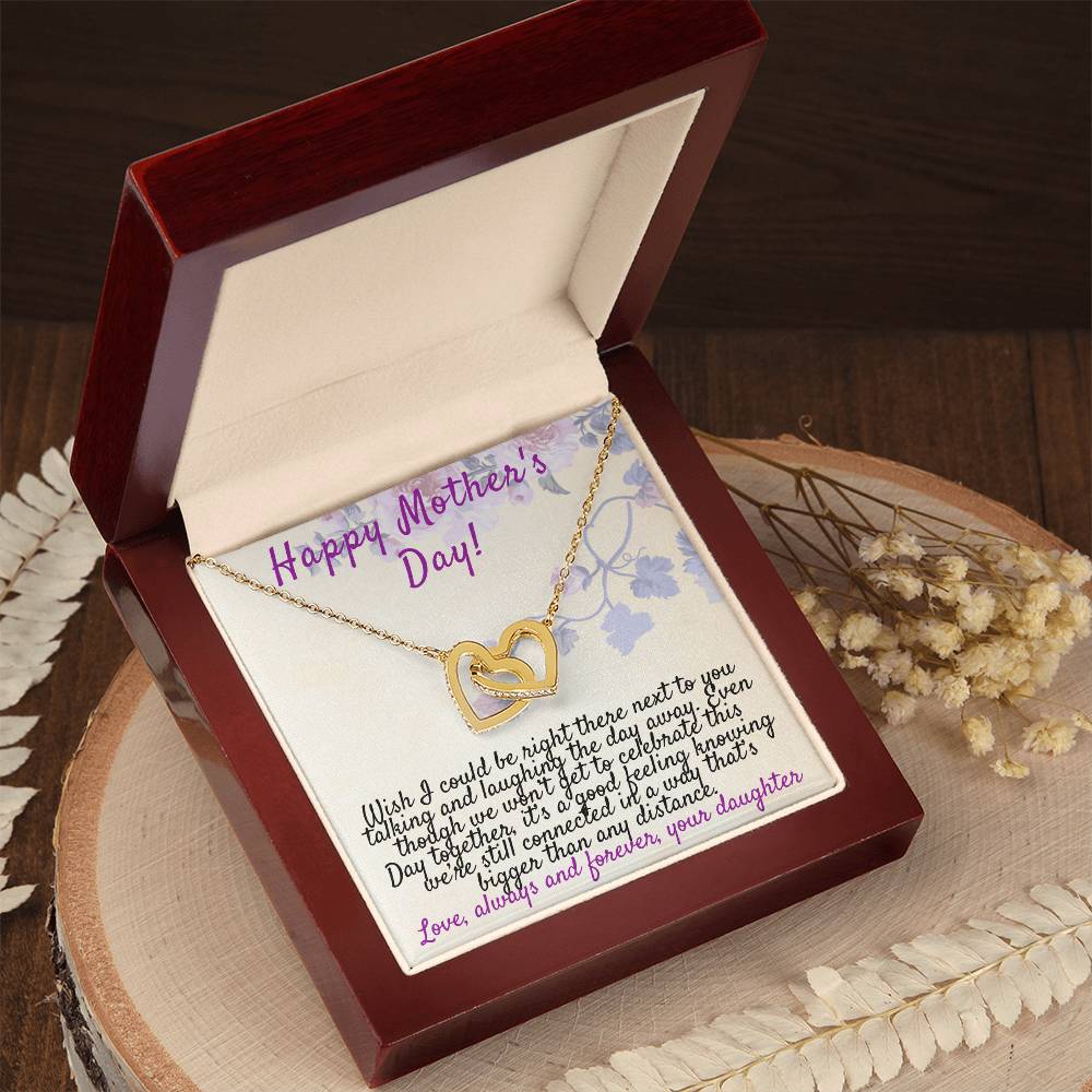 Two Hearts Of Mother And Daughter Interlocking Hearts Necklace