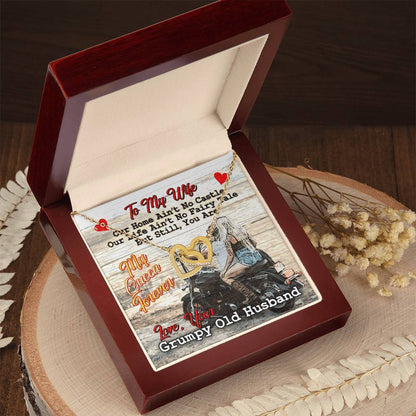 Biker'S Wife - Interlocking Heart Necklace Interlocking Hearts Necklace